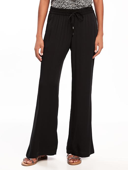 Mid-Rise Soft Wide-Leg Pants for Women | Old Navy