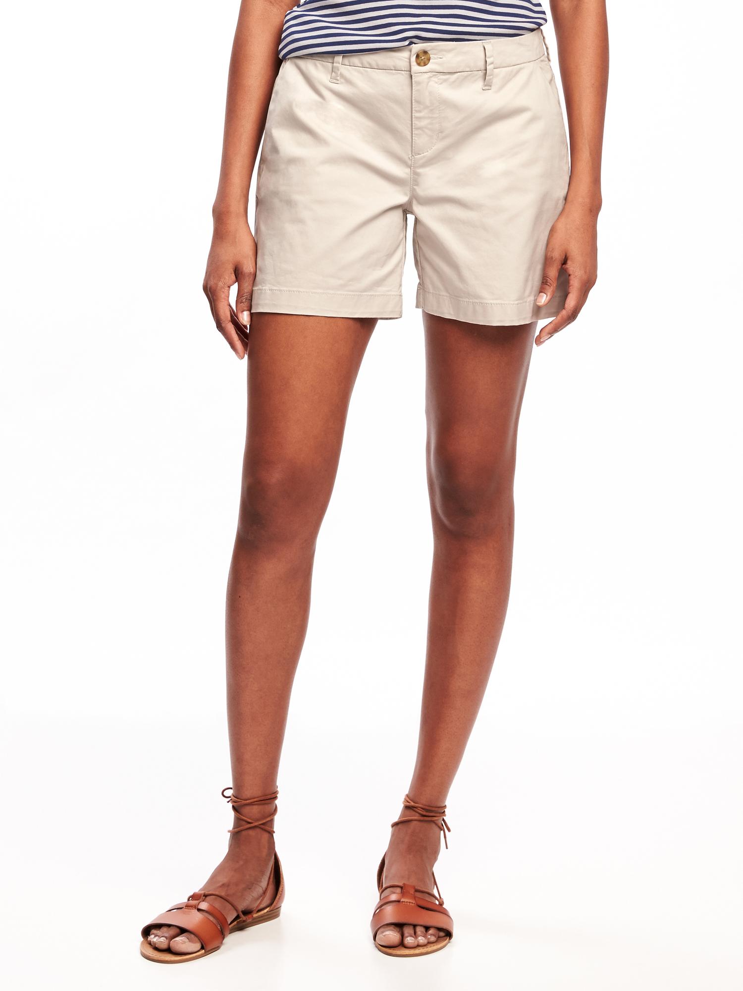 Women's 5 inch outlet khaki shorts