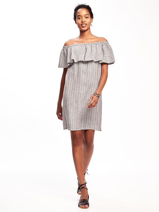 View large product image 1 of 1. Off-the-Shoulder Shift Dress for Women