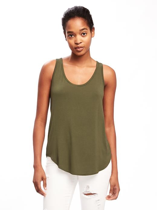 View large product image 1 of 1. Luxe Curved-Hem Tank for Women