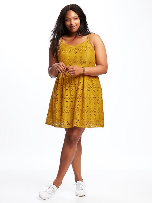 View large product image 1 of 1. Plus-Size Fit & Flare Cami Dress