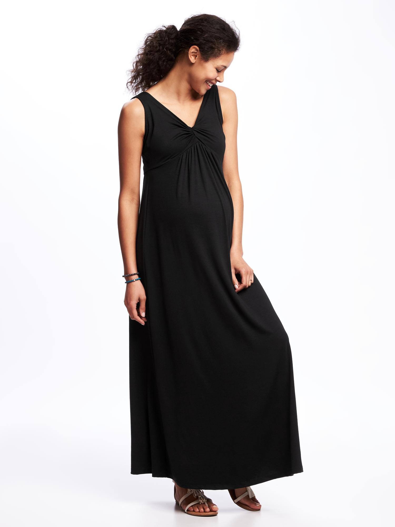 Maternity TwistFront Jersey Maxi Dress Old Navy