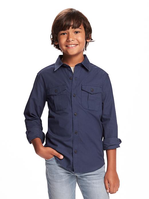 Classic Double-Pocket Shirt For Boys | Old Navy