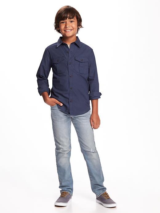 Classic Double-Pocket Shirt For Boys | Old Navy