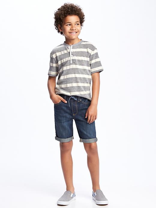 View large product image 2 of 2. Denim Pull-On Shorts for Boys