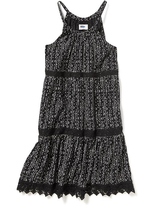 View large product image 1 of 1. Suspended-Neck Tiered Sundress for Girls