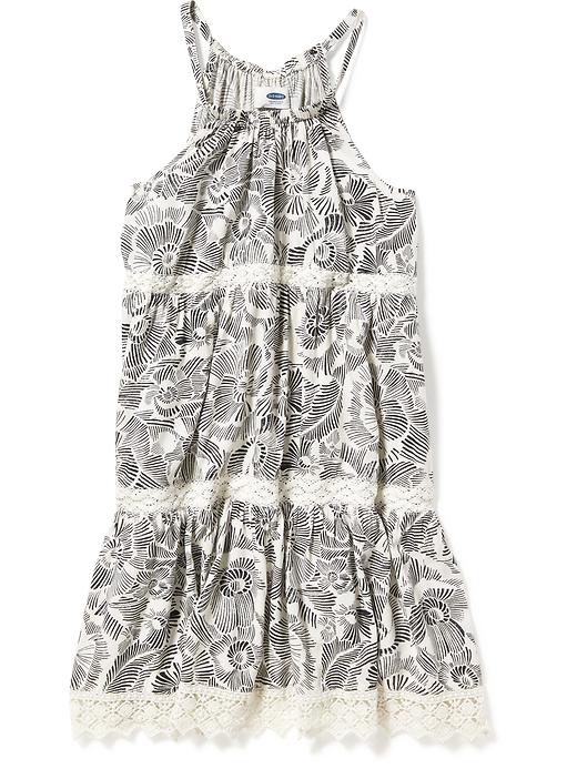 View large product image 1 of 1. Suspended-Neck Tiered Sundress for Girls