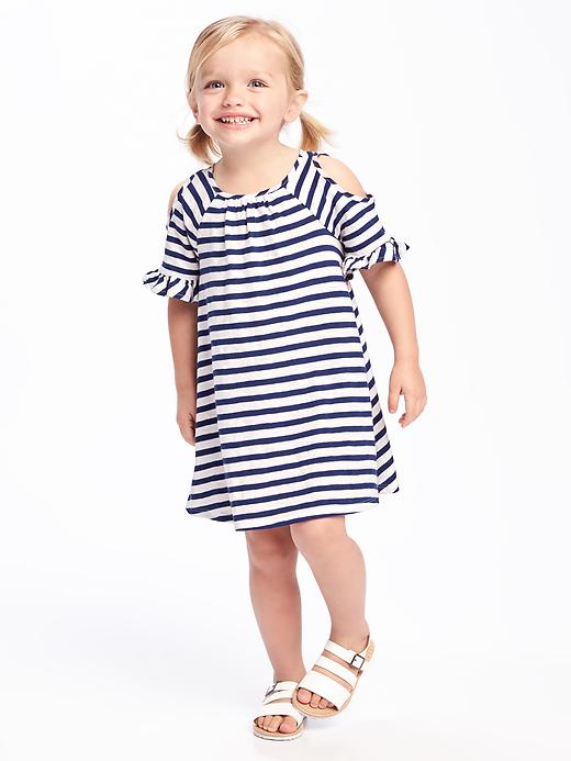 View large product image 1 of 2. Cold-Shoulder Swing Dress for Toddler