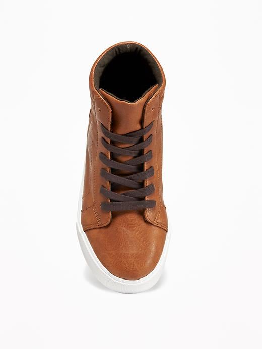 View large product image 2 of 3. Faux-Leather Lace-Up High-Tops for Boys