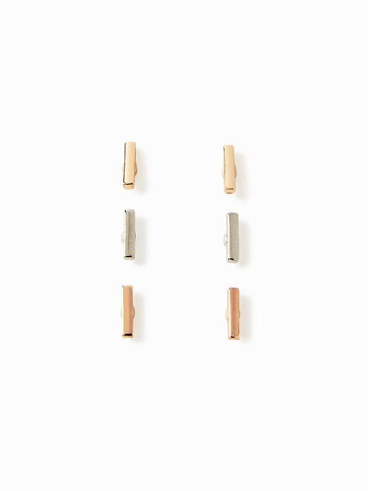 View large product image 1 of 2. Bar-Stud Earring 3-Pack for Women
