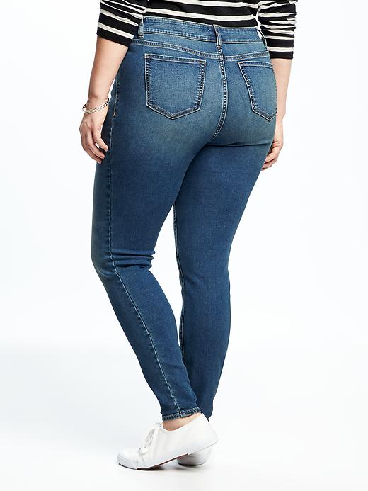 View large product image 2 of 3. High-Waisted Secret-Smooth Pockets Plus-Size Skinny Rockstar Jeans