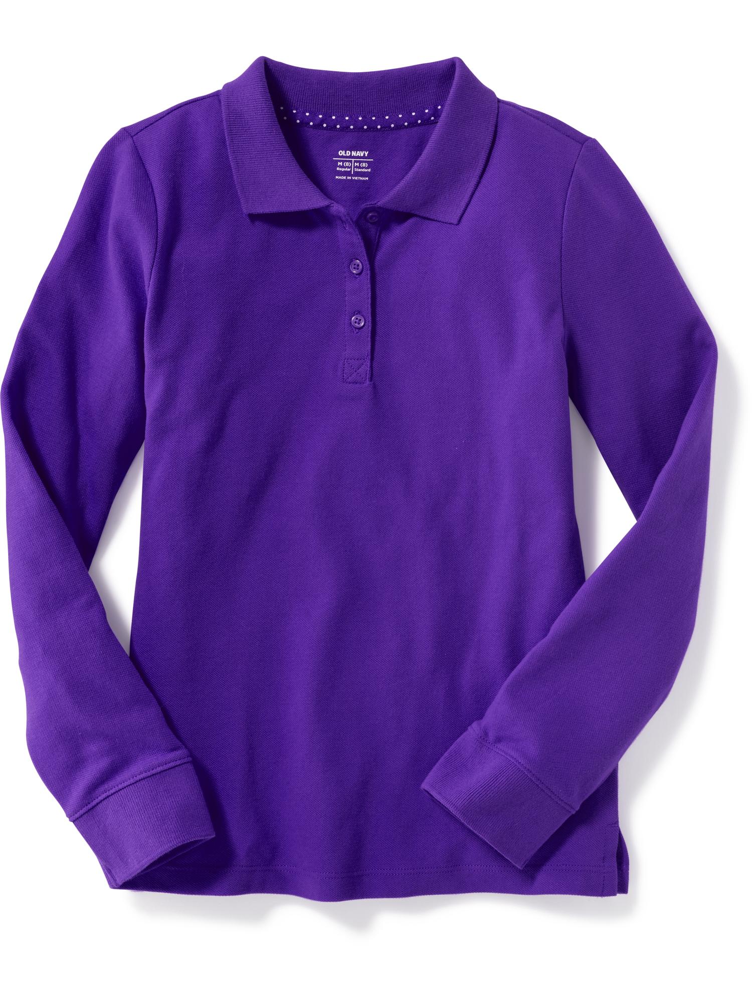 Pique Uniform Polo for Girls Old Navy