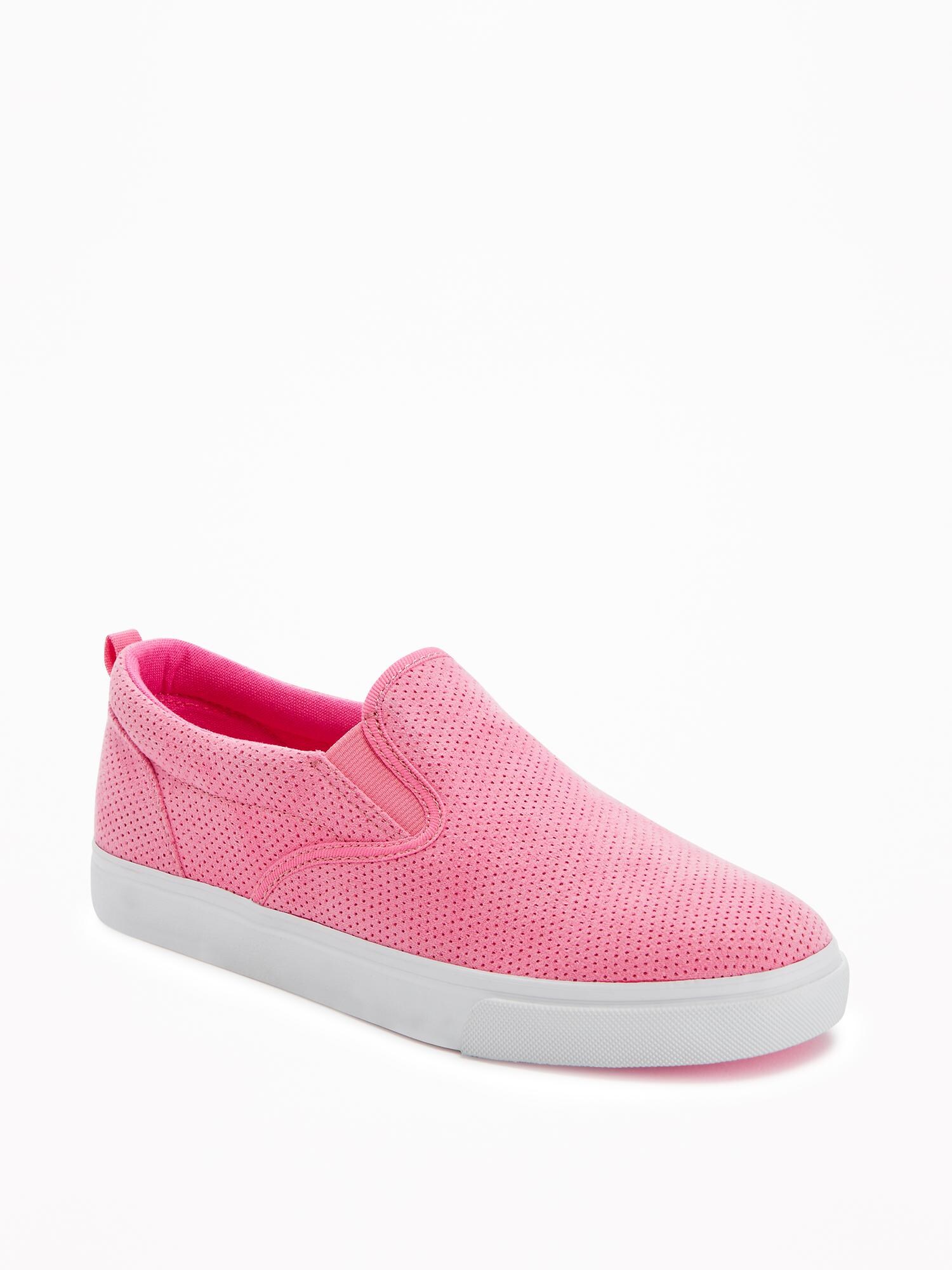 Sueded Perforated Slip-Ons for Girls | Old Navy