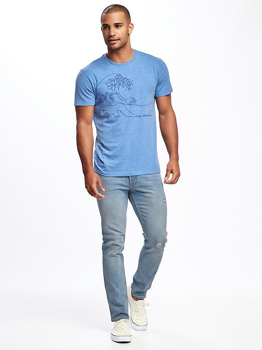 Image number 3 showing, Soft-Washed Graphic Crew-Neck Tee for Men