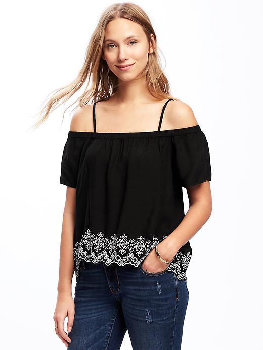 View large product image 1 of 1. Off-the-Shoulder Swing Blouse for Women