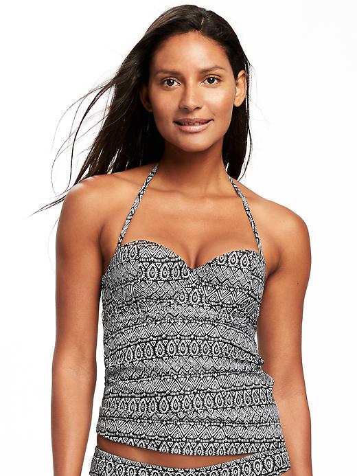 Image number 1 showing, Underwire Halter Tankini Top for Women