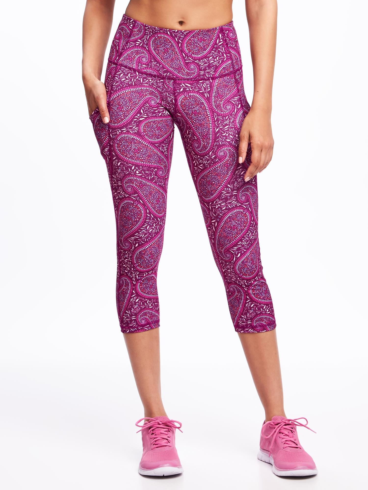 High-Rise Printed Compression Leggings for Women