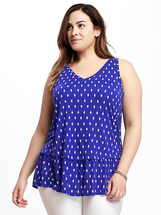 Relaxed Plus-Size Peplum-Hem Top | Old Navy