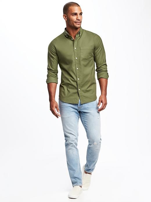 Image number 3 showing, Slim Fit Built-In Flex Everyday Oxford Shirt for Men