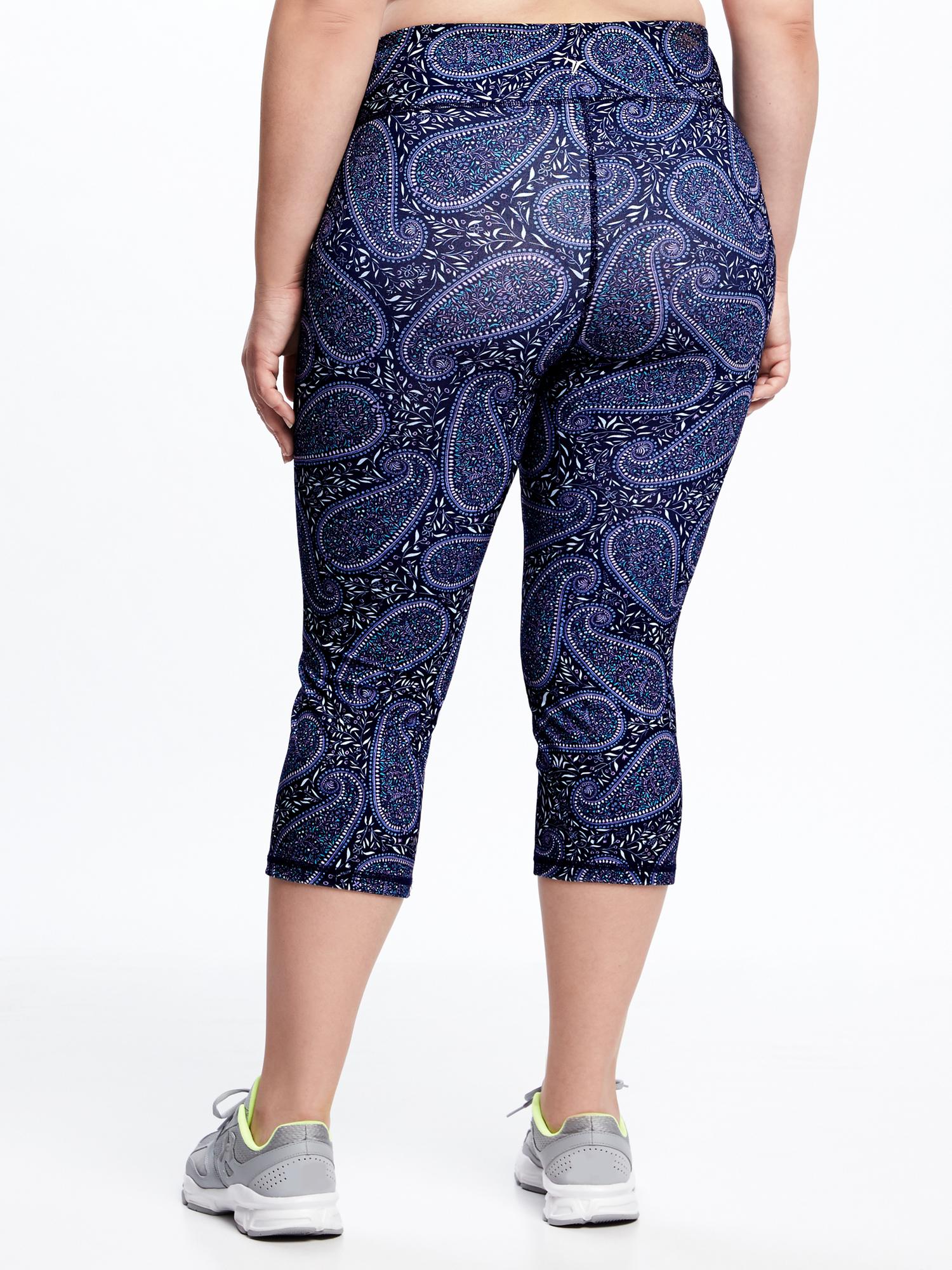 Mid-Rise Plus-Size Compression Capris | Old Navy