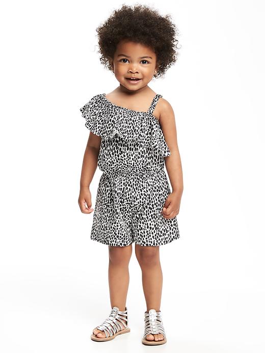 View large product image 1 of 1. One-Shoulder Romper for Toddler Girls
