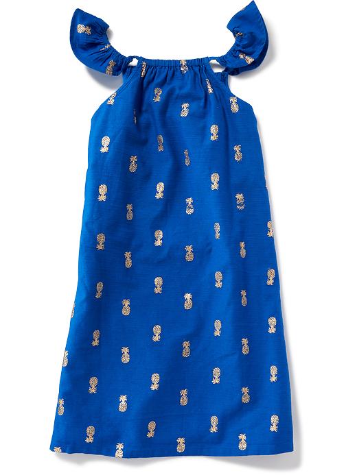 Ruffle-Sleeve Dobby Dress for Girls | Old Navy