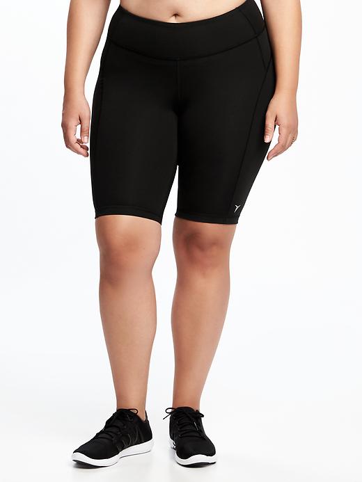 View large product image 1 of 2. Plus-Size Elevate Compression Bermudas - 10-inch inseam