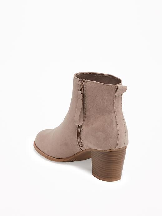 Image number 4 showing, Sueded Side-Zip Ankle Boots for Women