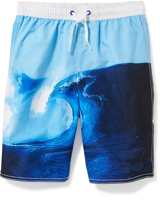 View large product image 1 of 2. Printed Swim Trunks for Boys