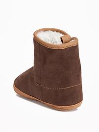 View large product image 3 of 4. Sueded Faux-Fur Lined Boots for Baby