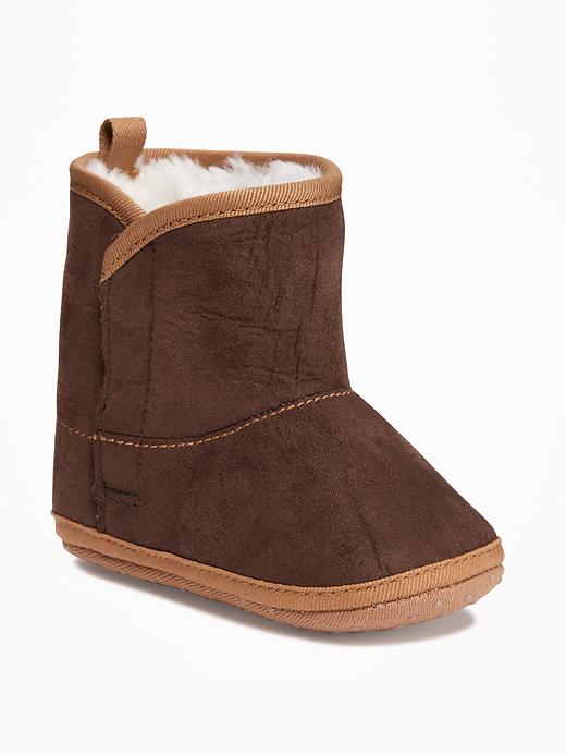 View large product image 1 of 4. Sueded Faux-Fur Lined Boots for Baby