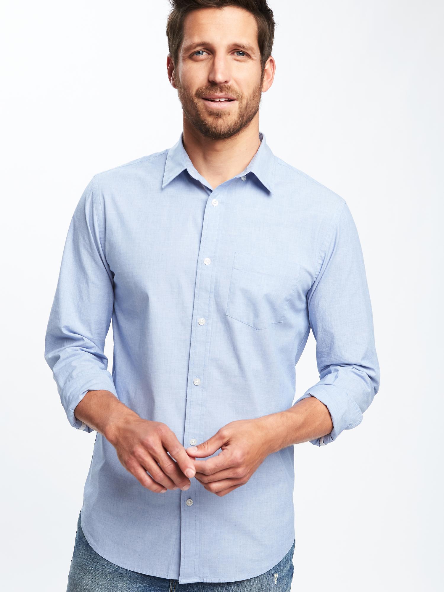 Slim-Fit Built-In Flex Everyday Shirt for Men | Old Navy