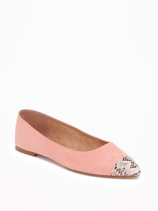 Sueded Pointy Ballet Flats for Women