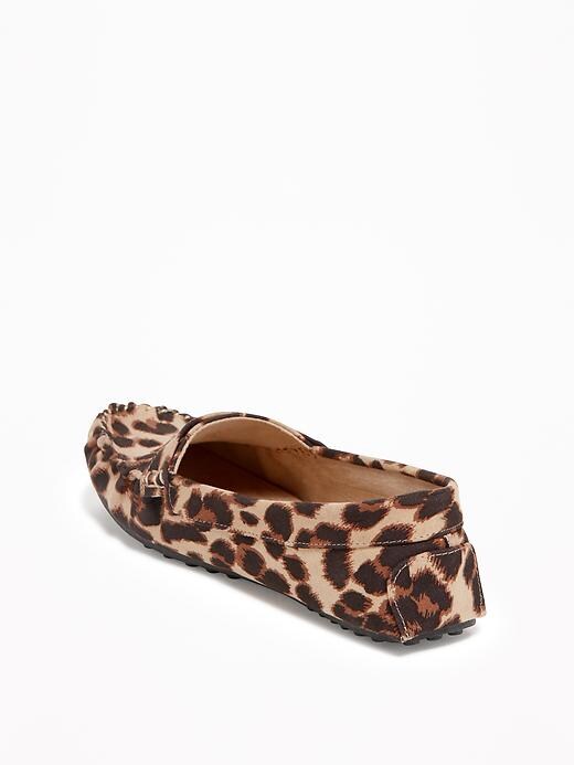 Image number 4 showing, Sueded Leopard-Print Driving Moccasins for Women