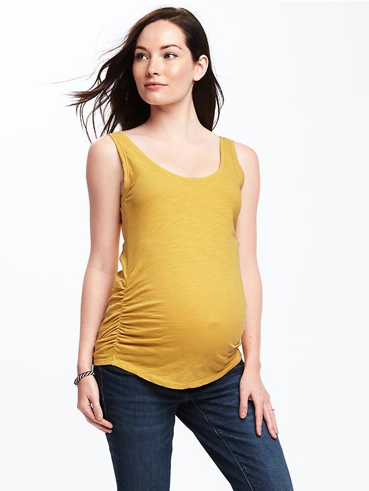 Image number 1 showing, Maternity Fitted Scoop-Neck EveryWear Tank