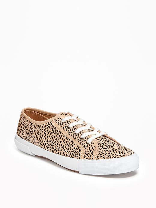 Image number 1 showing, Cheetah-Print Sneakers for Women