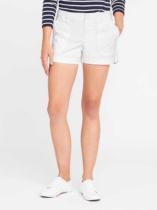 View large product image 1 of 2. Pixie Chino Utility Shorts For Women - 3.5 inch inseam