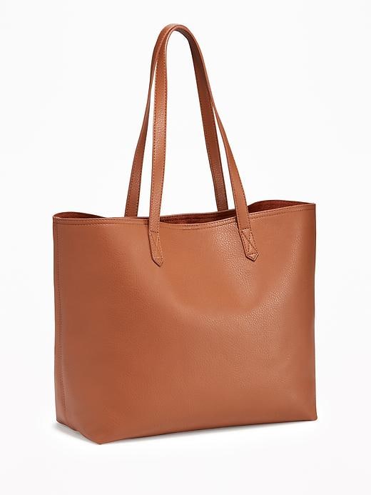 View large product image 1 of 2. Faux-Leather Tote for Women