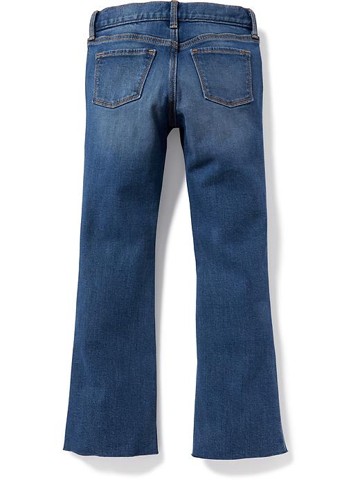 View large product image 2 of 3. Boot-Cut Frayed-Hem Jeans for Girls