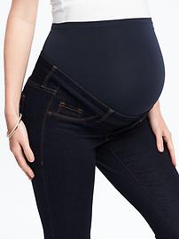 View large product image 3 of 3. Maternity Premium Full-Panel Rockstar Jeans