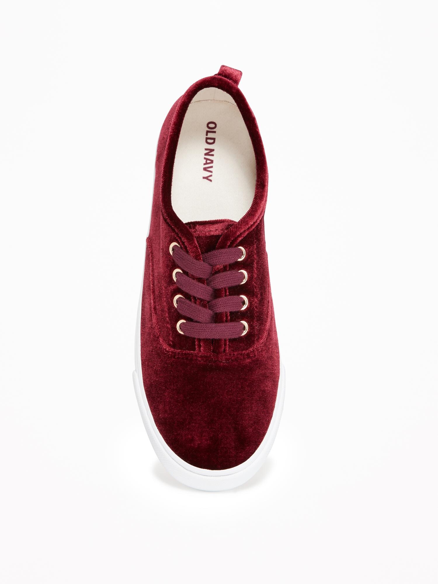 Girls velvet clearance sneakers