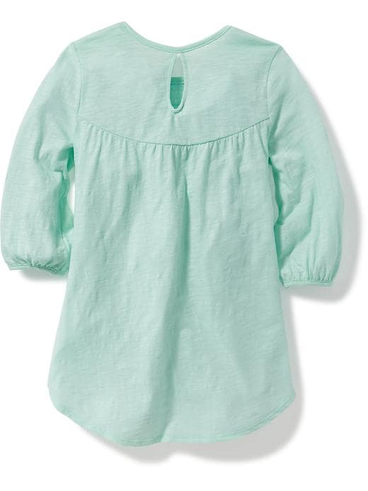 View large product image 2 of 3. Lace-Yoke Swing Tunic for Girls