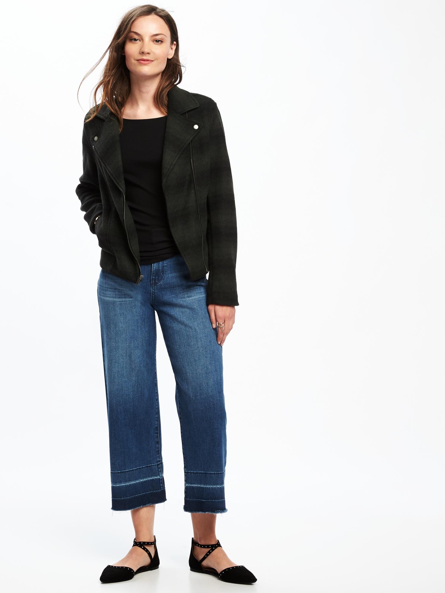 SweaterFleece Moto Jacket for Women Old Navy