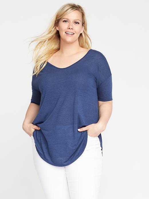 Relaxed Plus-Size Jersey-Knit Tunic | Old Navy