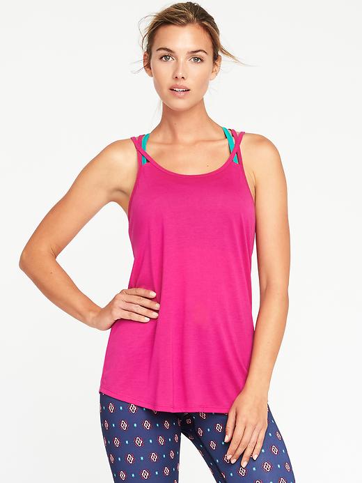 View large product image 1 of 1. Ultra-Light Mesh-Trim Tank for Women