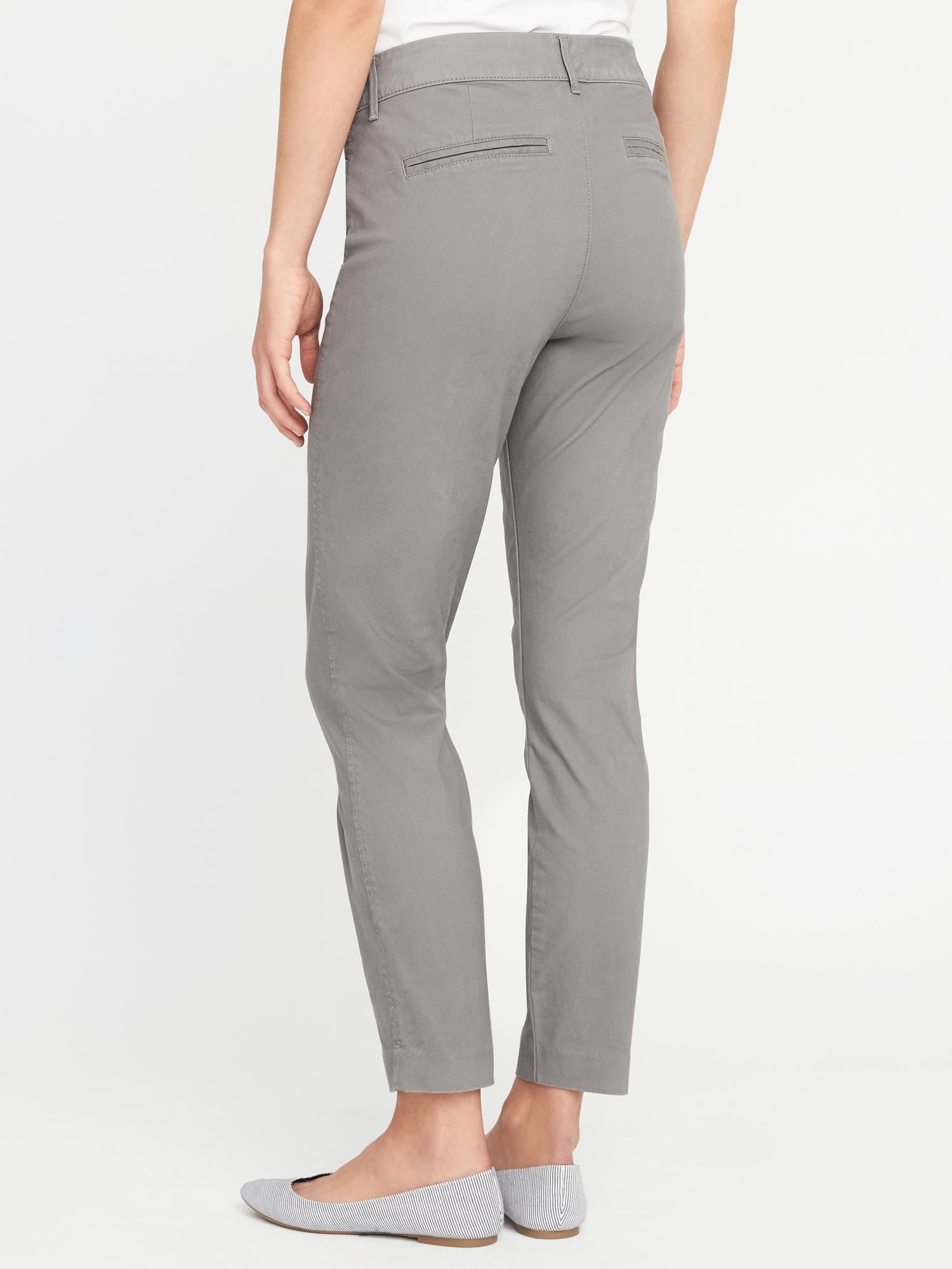 women's gray chino pants
