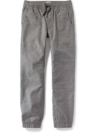 View large product image 3 of 3. Flat-Front Heathered Joggers For Boys