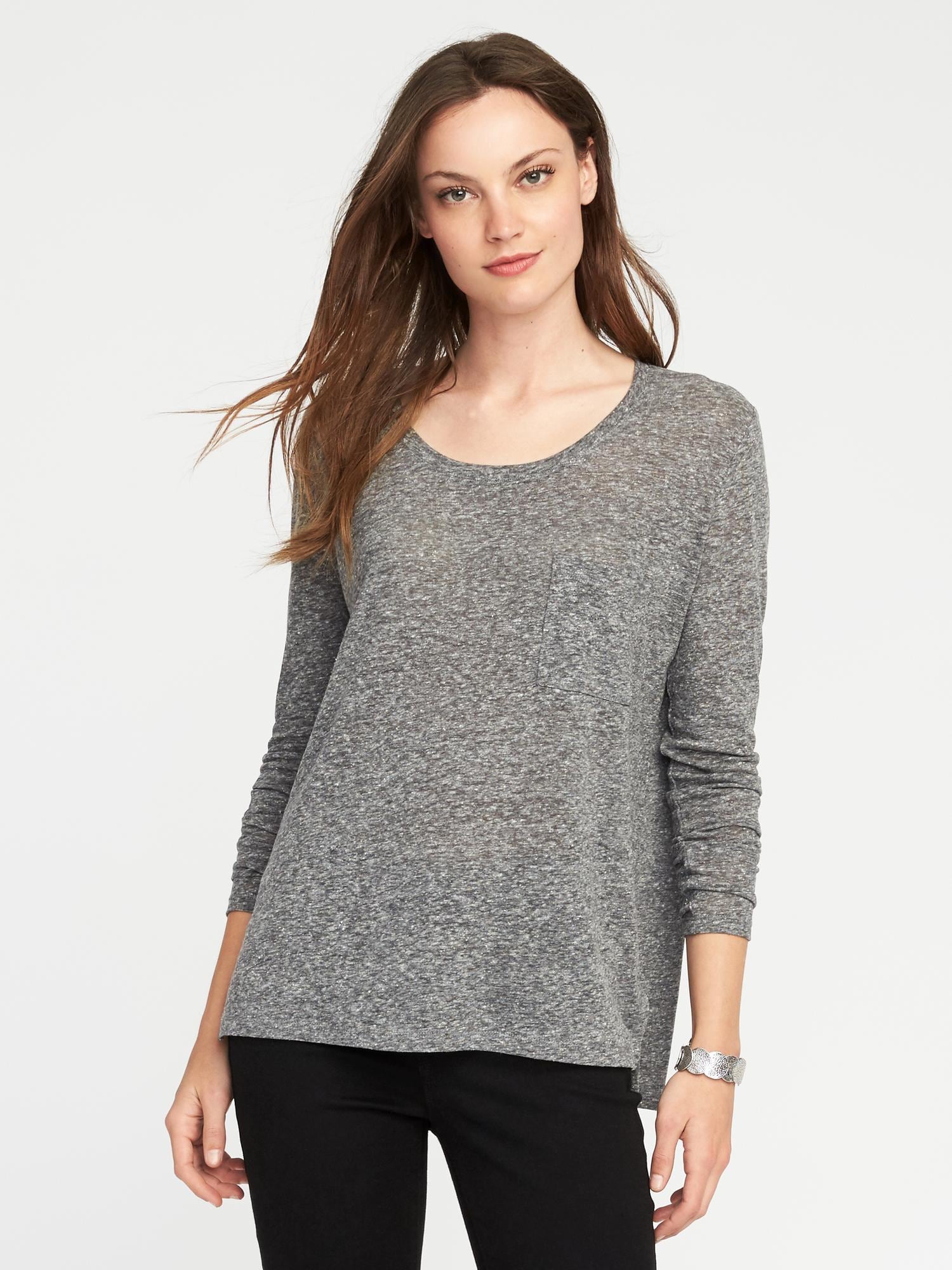 Boyfriend Linen-Blend Tee for Women | Old Navy