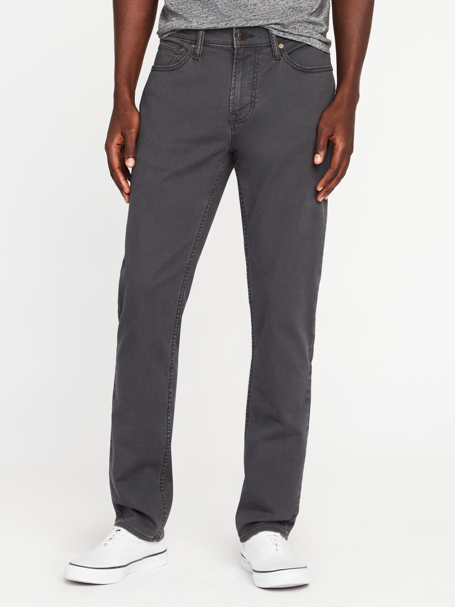 Slim Built-In Flex Twill Five-Pocket Pants for Men