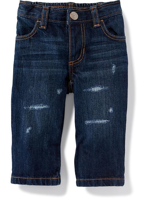 Old Navy Rip And Repair Jeans For Baby Size 6-12 M - Indigo denim